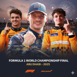 FINAL DE PELICULA: NORRIS, VERSTAPPEN Y PIASTRI